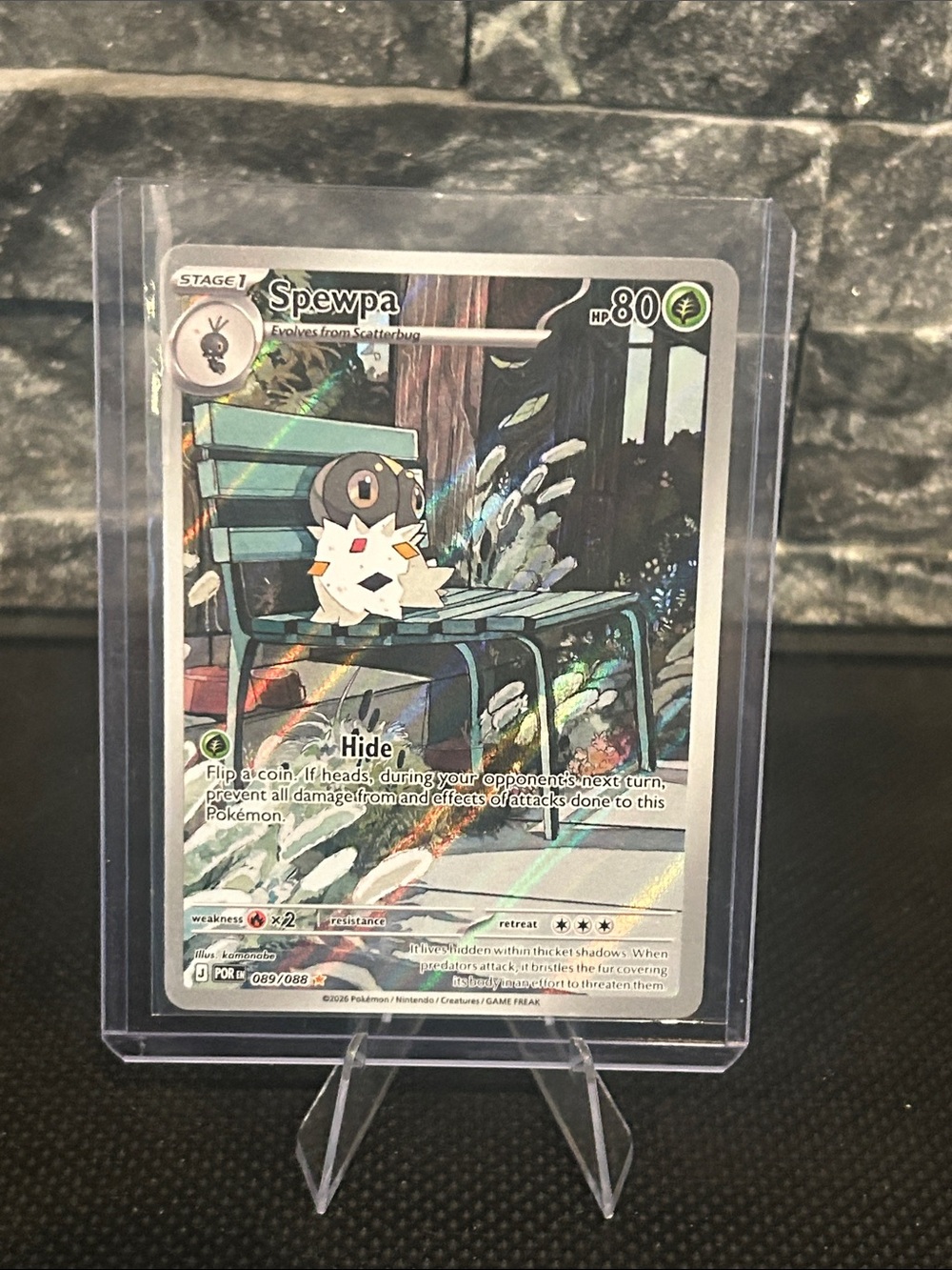 Pokemon Spewpa Illustration‎ Rare Holo 089/088 from the Perfect Order Set M/NM